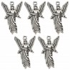 Zawieszka Aniołek ANIOŁ Charms Święta Mikołajki Wigilia 26x17mm Metal 5szt