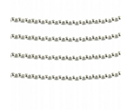 Łańcuszek kulkowy do biżuterii 2.4mm 1m k. SREBRNY