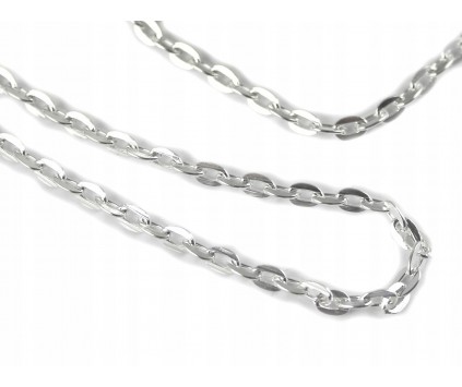 Łańcuszek do biżuterii 4.1x3x0.5mm Metal kolor Srebrny Jasny 1metr