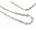 Łańcuszek do biżuterii 4.1x3x0.5mm Metal kolor Srebrny Jasny 1metr