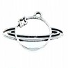 Zawieszka metalowa charms PLANETA 27x19mm 2szt
