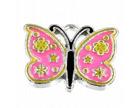 Zawieszka emaliowana Motyl 18x15x2mm 1szt