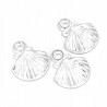 Zawieszka metalowa charms MUSZLA 15x12mm 3szt
