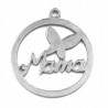Zawieszka Charms MAMA Stal Nierdzewna MOTYL 1szt