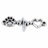 Łącznik Metalowy Łapka Bicie Serca 34x8mm 1szt