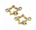 Łącznik do bransoletek GWIAZDA 28x13 mm 2szt metal