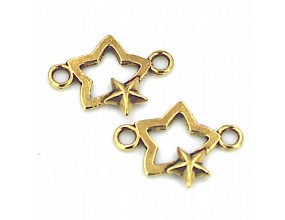 Łącznik do bransoletek GWIAZDA 28x13 mm 2szt metal