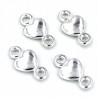 Łącznik do bransoletek metalowy SERCE 15x8 mm 4szt