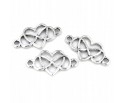 Łącznik metalowy SERCE NIESKOŃCZONOŚC 24x13mm 3szt