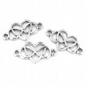 Łącznik metalowy SERCE NIESKOŃCZONOŚC 24x13mm 3szt