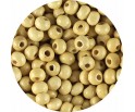 KORALIKI DREWNIANE DO BIŻUTERII BEŻOWE ECRU 6mm 150szt