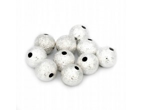 Koraliki Kuleczki Diamentowe Metalowe 6mm 10szt
