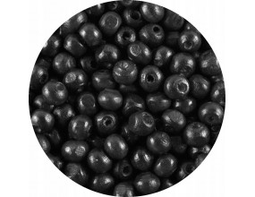 KORALIKI DREWNIANE DO BIŻUTERII CZARNE 6mm 150szt