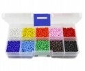 ZESTAW KORALIKI DROBNE 2mm ORGANIZER SEEDS 100gram