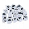 KORALIKI ZNAK HASHTAG KRZYŻYK BIAŁE 7mm 20 szt