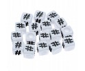KORALIKI ZNAK HASHTAG KRZYŻYK BIAŁE 7mm 20 szt