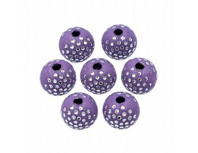 Koraliki ozdobne Fiolet Jasny 8mm 20szt akrylowe