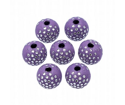Koraliki ozdobne Fiolet Jasny 8mm 20szt akrylowe