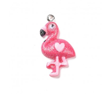Zawieszka Charms FLAMING Żywica 30.5x15.5mm 1szt