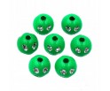 KORALIKI ZDOBIONE ZIELONE 8mm 20szt AKRYLOWE