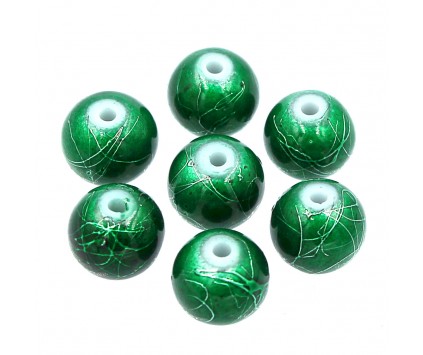 KORALIKI SZKLANE SPECTRA 8mm ZIELONY CIEMNY 10SZT