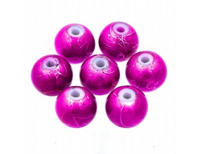 KORALIKI SZKLANE SPECTRA 8mm RÓŻOWY CIEMNY 10SZT