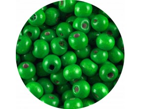 KORALIKI DREWNIANE DREWNO ZIELONE 8mm 100sz KULE