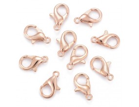 Karabińczyki Zapięcie 12x6mm Rose Gold 10szt