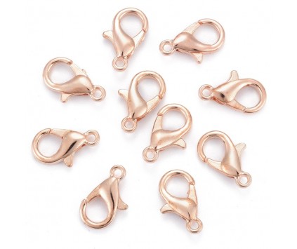 Karabińczyki Zapięcie 12x6mm Rose Gold 10szt