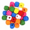 Koraliki KOSTKI drewniane Kostka 8x8mm Mix 20szt