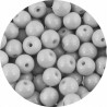 KORALIKI SZKLANE POWLEKANE KULKI GŁADKIE DO BIŻUTERII SZARE SIWE 8mm 50sz