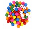 Koraliki KOSTKI drewniane Kostka 8x8mm Mix 100szt