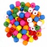 Koraliki KOSTKI drewniane Kostka 8x8mm Mix 100szt