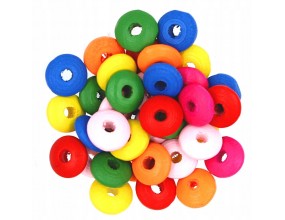 Koraliki OPONKI Dyski drewniane 10x4mm Mix 20szt