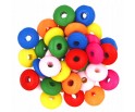 Koraliki OPONKI Dyski drewniane 10x4mm Mix 20szt
