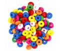Koraliki OPONKI Dyski drewniane 10x4mm Mix 100szt