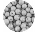 KORALIKI SZKLANE POWLEKANE KULKI GŁADKIE DO BIŻUTERII SZARE SIWE 8mm 50sz