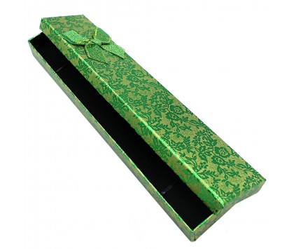 Pudełko Ozdobne Prezentowe z Kokardką do Biżuterii Zielone
