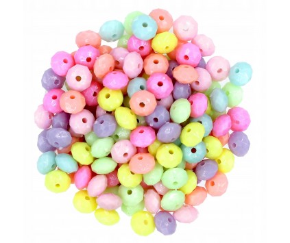 Oponki Szlifowane Dyski 8mm 100szt mix koraliki
