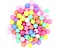 MIX KULE Koraliki Kulka KULKI 8mm PASTELOWE GŁADKIE 100szt