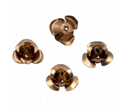 Koraliki Różyczki do Kolczyków 14szt aluminium