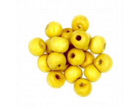 Koraliki Drewniane Naturalne Kule 8mm 20szt Żółte