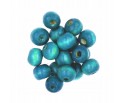 Koraliki Drewniane Kule 8mm 20szt Niebieskie