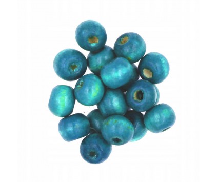 Koraliki Drewniane Kule 8mm 20szt Niebieskie