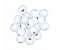 Koraliki Drewniane Naturalne Kule 8mm 20szt Białe