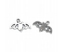 ZAWIESZKA CHARMS NIETOPERZ HALLOWEEN 16x23mm METAL 2szt