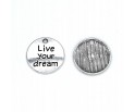 ZAWIESZKA CHARMS LIVE YOUR DREAM 20x20mm METAL 1sz