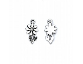 ZAWIESZKA CHARMS KWIATEK 10x19mm METAL 4szt