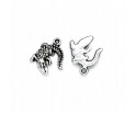 ZAWIESZKA CHARMS KROKODYL 14x17mm METAL 3szt