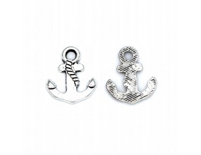 ZAWIESZKA CHARMS KOTWICA 14x16mm METAL 4szt